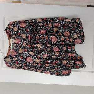 Knox Rose XL Floral Flowy Blouse